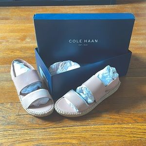 Cole Haan Cloudfeel Espadrilles in Mahogony Rose Nubuck (blush pink) NIB